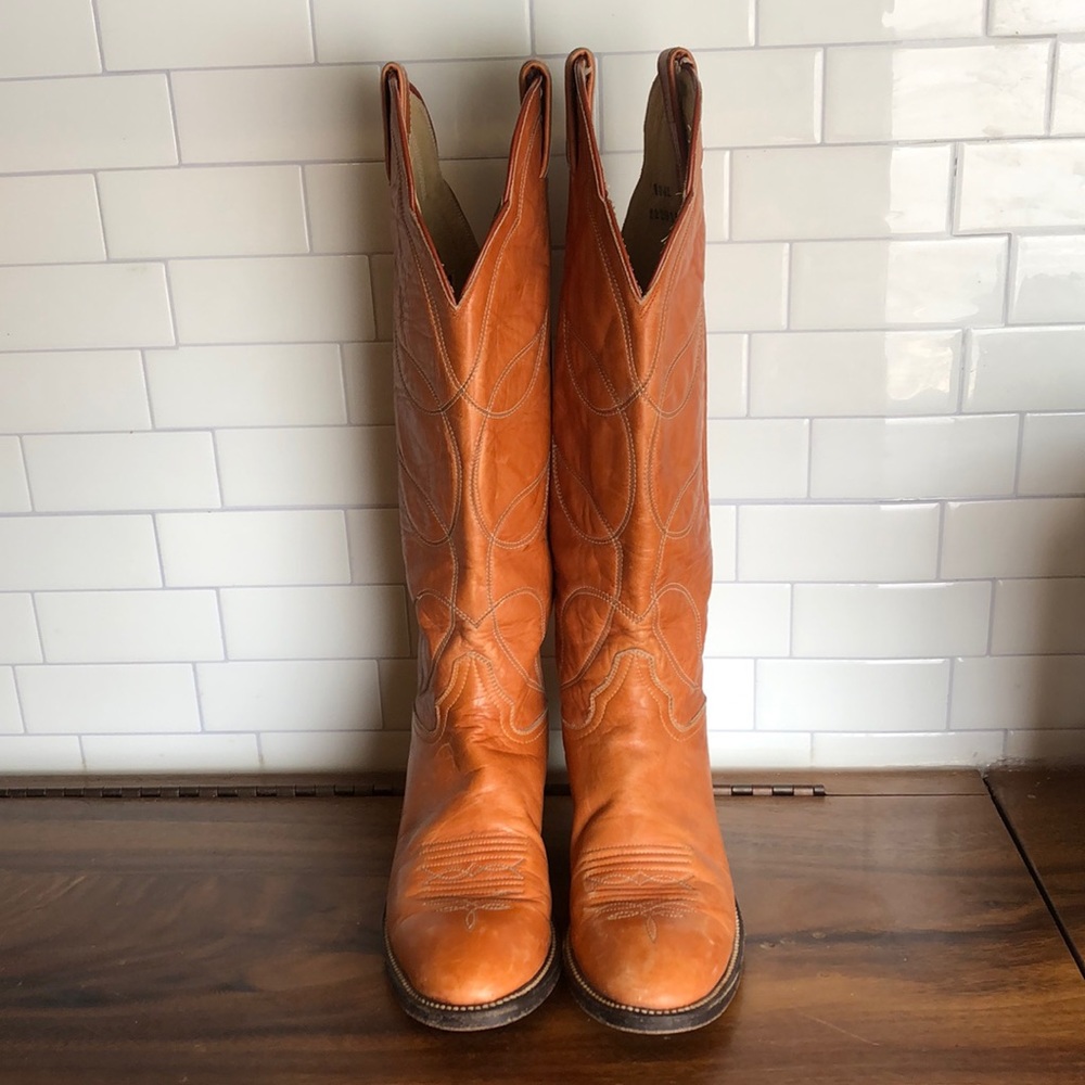 Hondo Womens Vintage Leather Boots Size 7.5